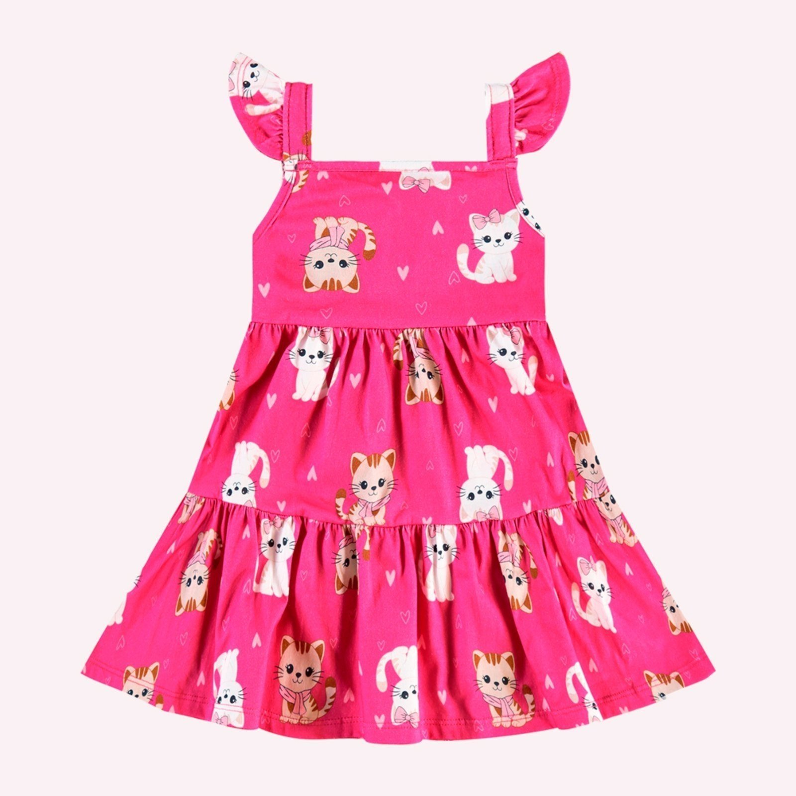 Infantil - Vestido Menina Gatinhos Kyly