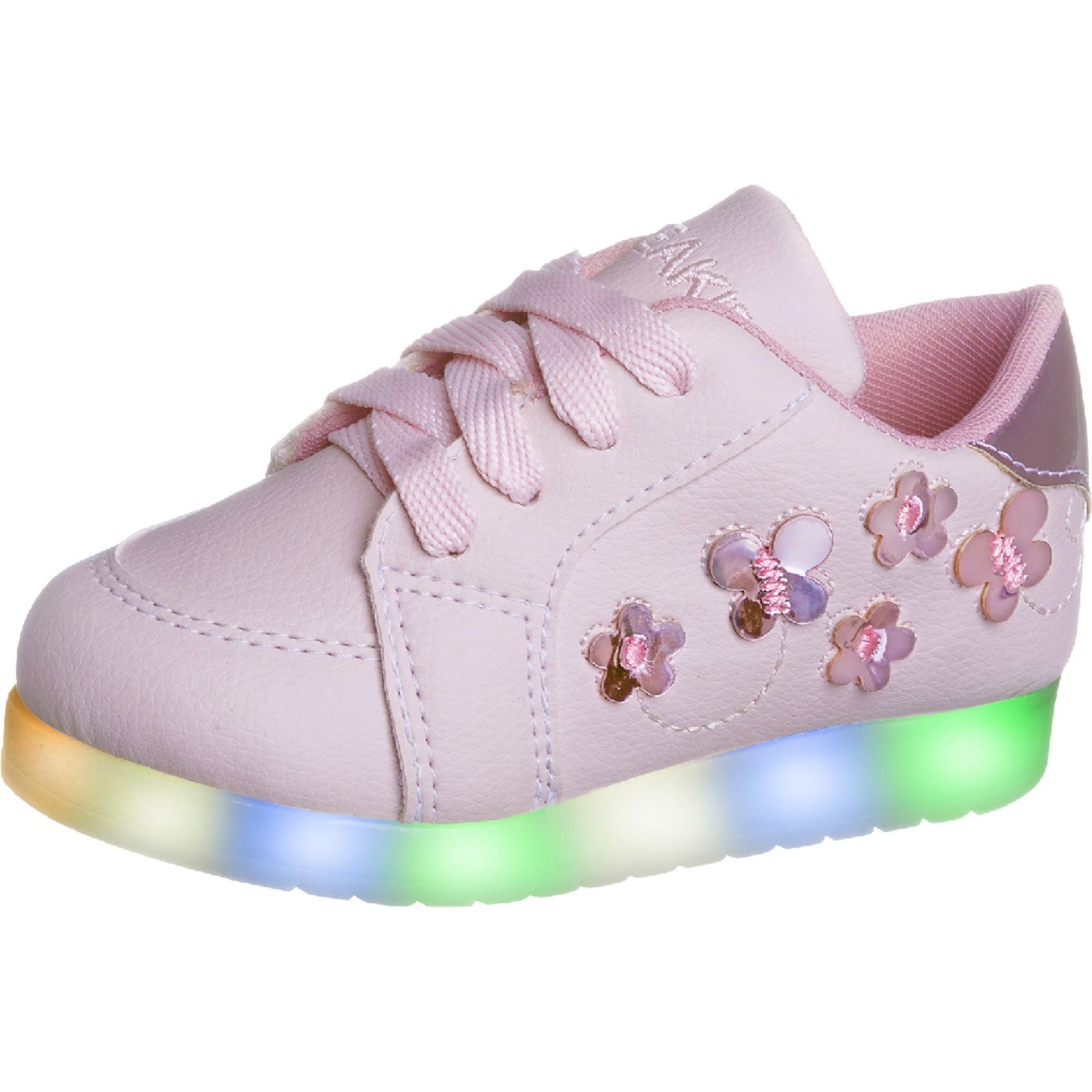 Infantil – Tênis Beakid De Luz Led Menina Com Flor Rosa
