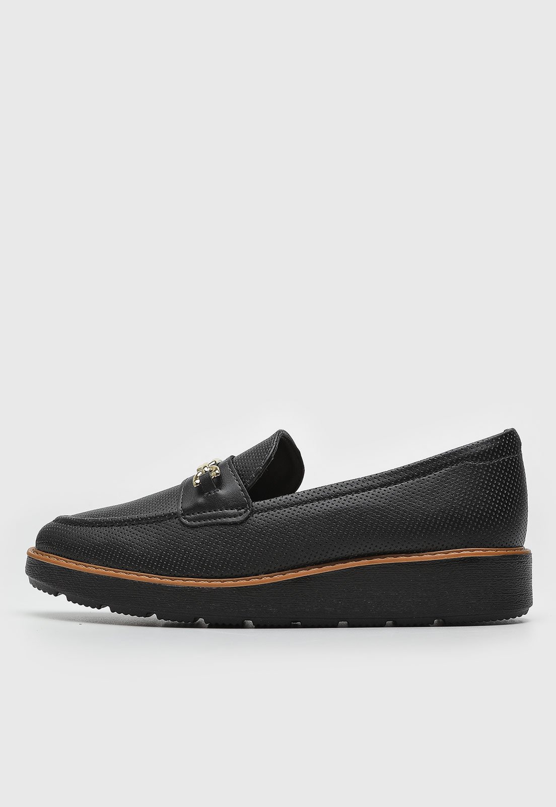 Mocassim Feminino Modare Detalhe Metálico Preto