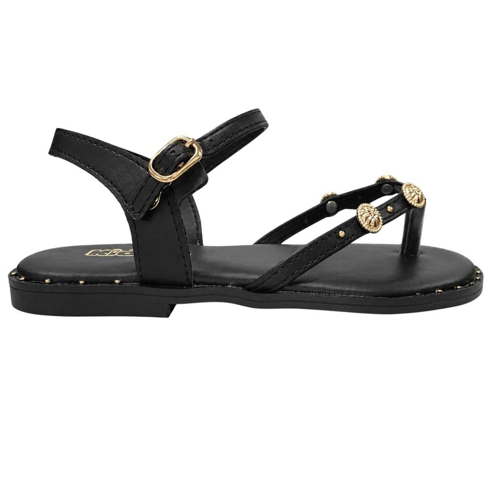 Infantil - Sandália Rasteira Menina Kidy 45400040007 Preto