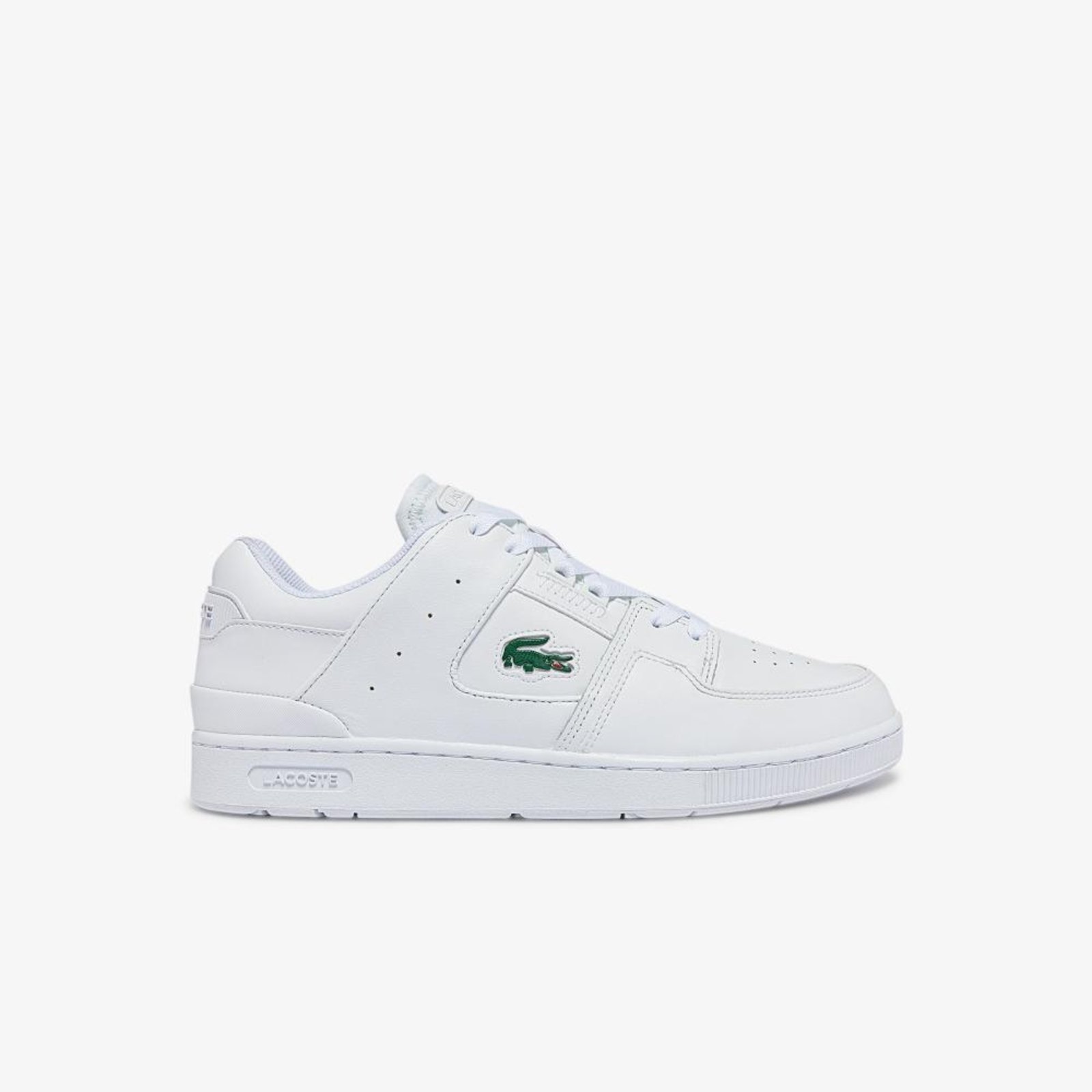 Tênis de couro masculino Lacoste Court Cage Branco