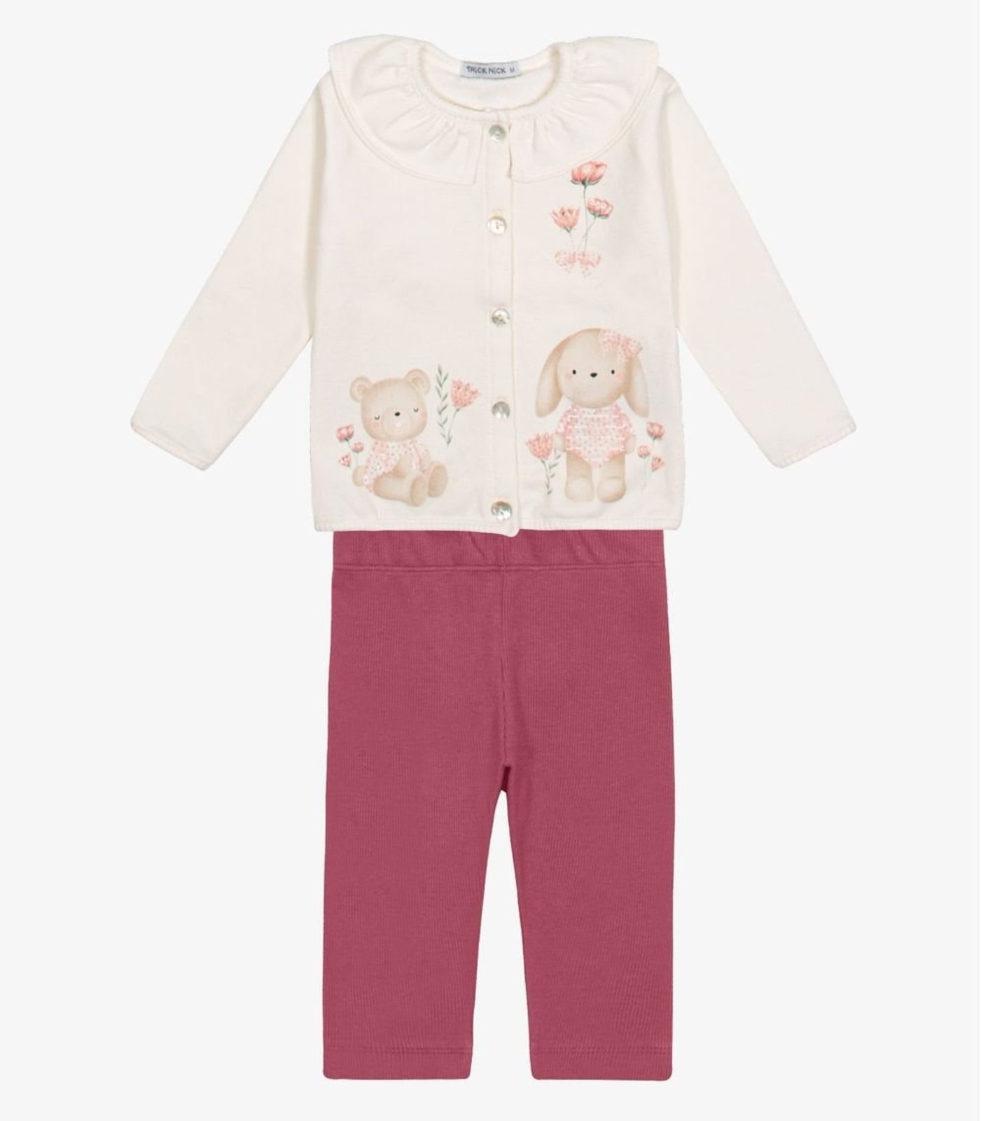 Infantil - Conjunto Casaco com Legging Menina Trick Nick Bege