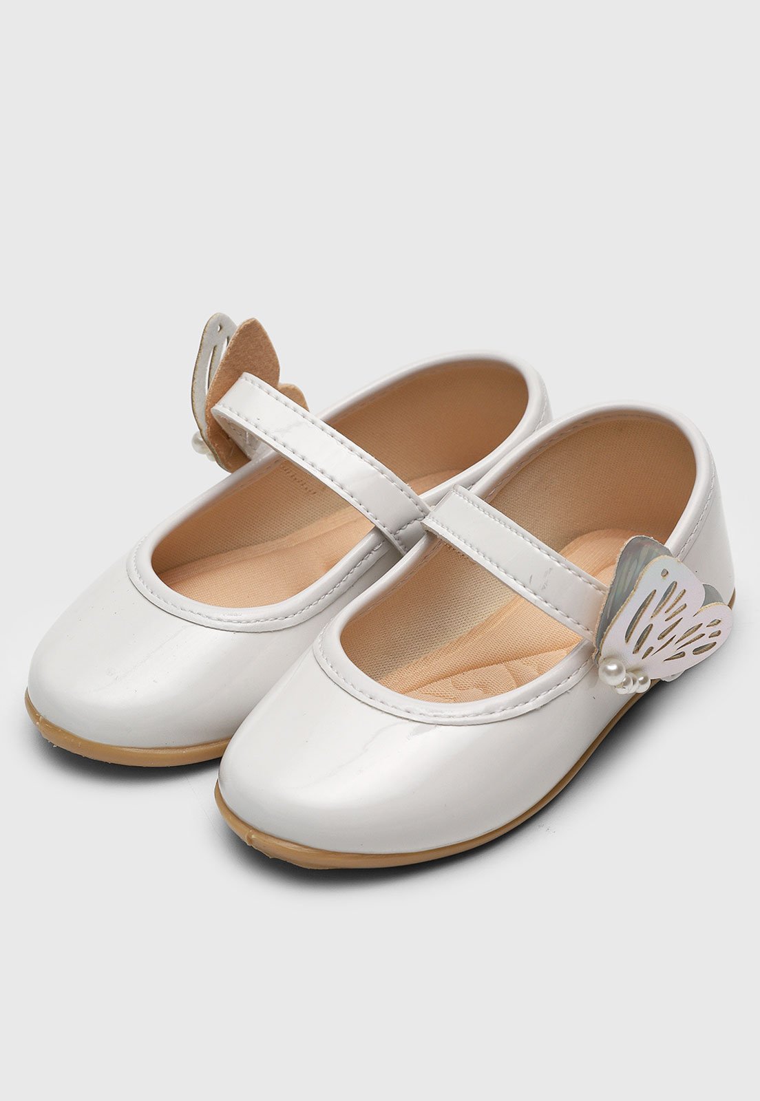 Vista 2 Infantil - Sapatilha Pimpolho Borboleta Branca branco Pimpolho branco