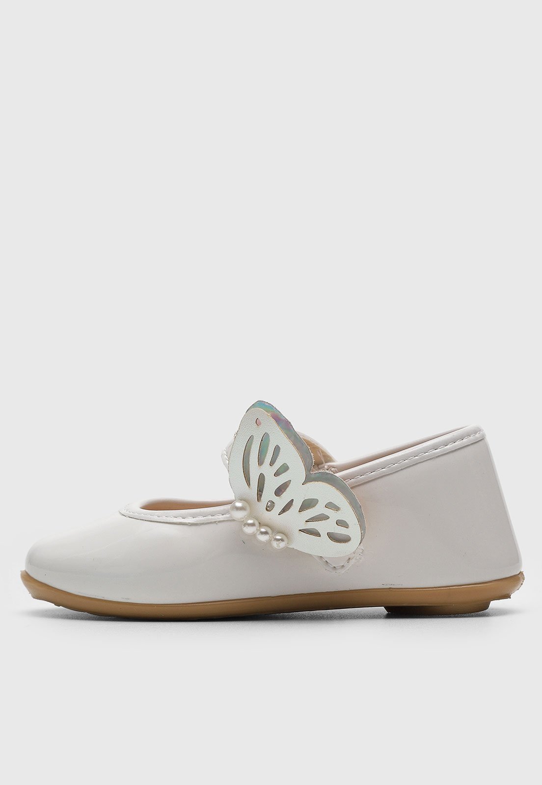 Vista 3 Infantil - Sapatilha Pimpolho Borboleta Branca branco Pimpolho branco