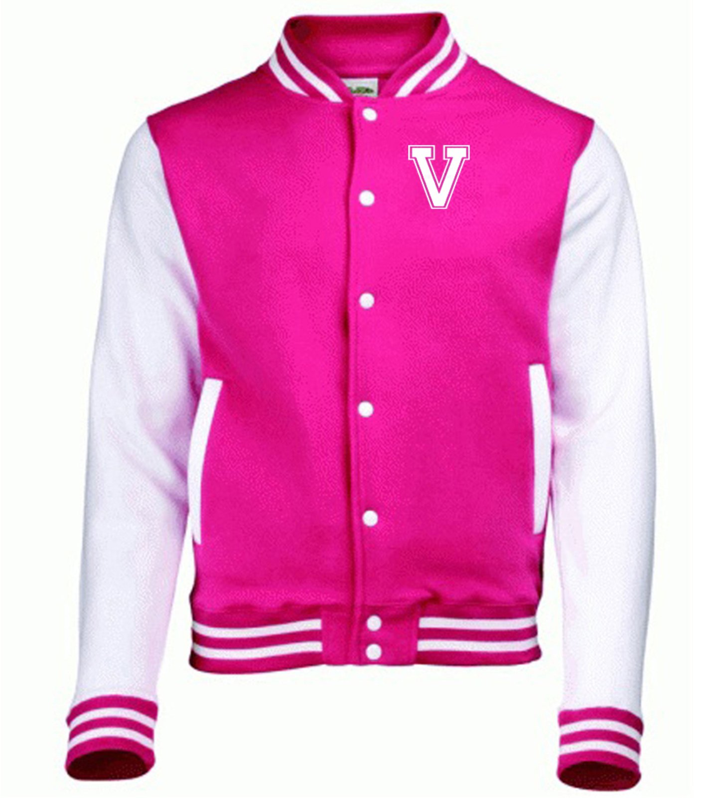 Jaqueta College Americana College4EVER Pink letra V bordada
