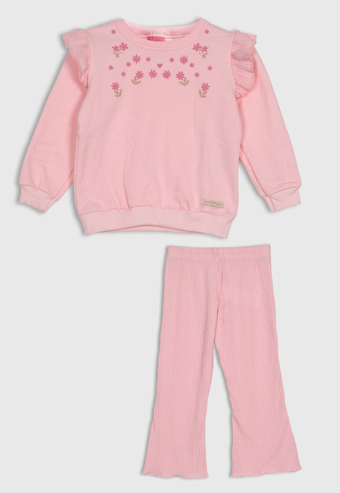 Conjunto Kamylus Floral Rosa