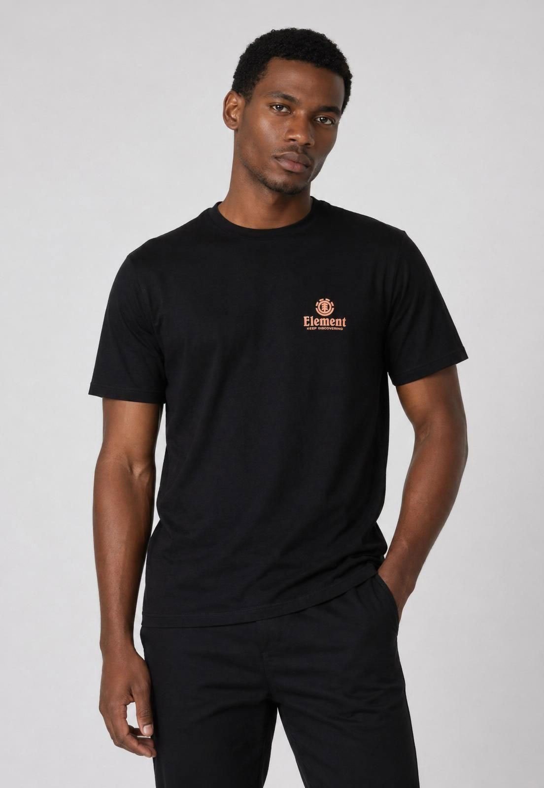Camiseta Masculina Element Logo Preta