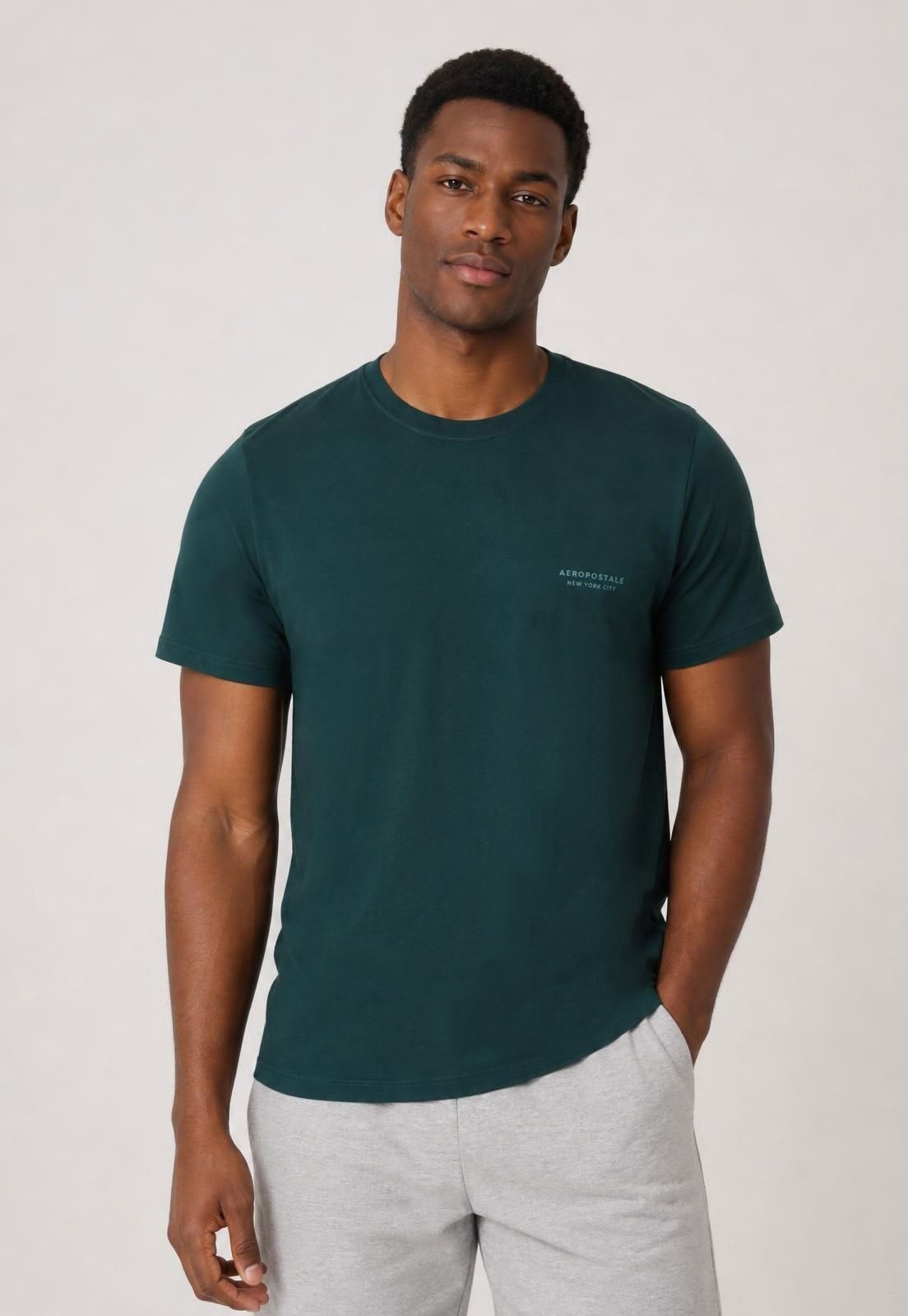 Camiseta Masculina Aeropostale Logo Verde Escuro
