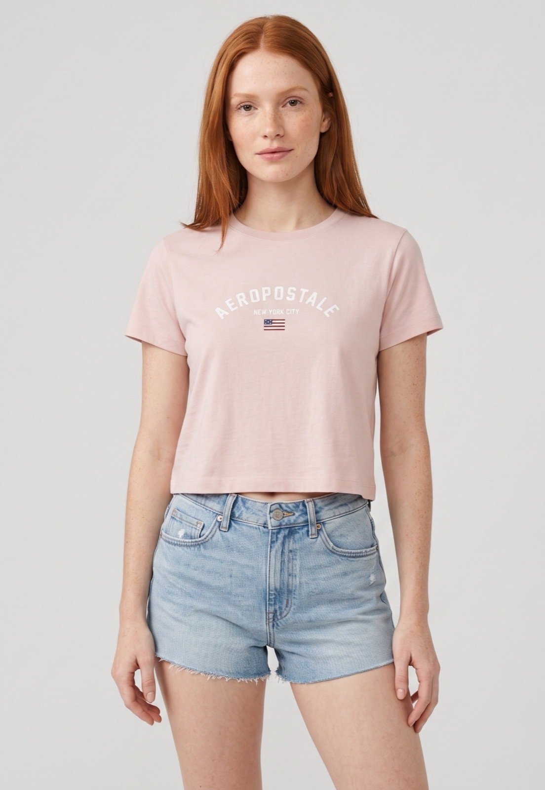 Camiseta Feminina Aeropostale New York City Rosa