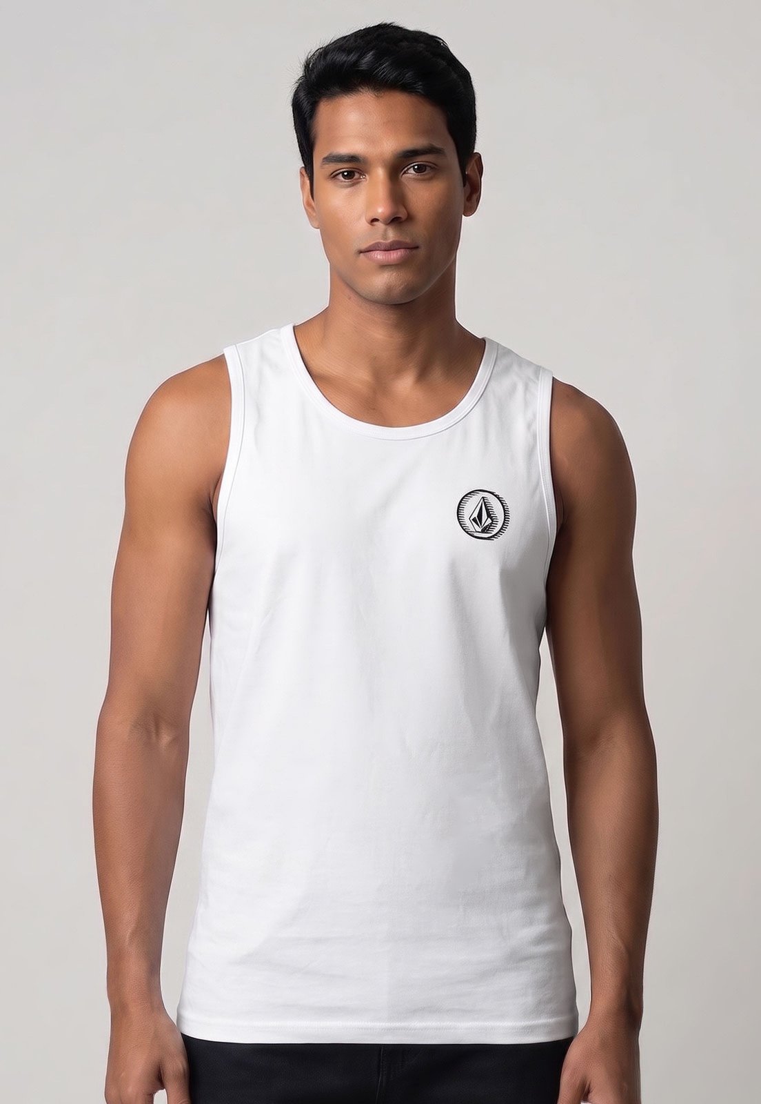 Regata Masculina Volcom Circle Stone Branca