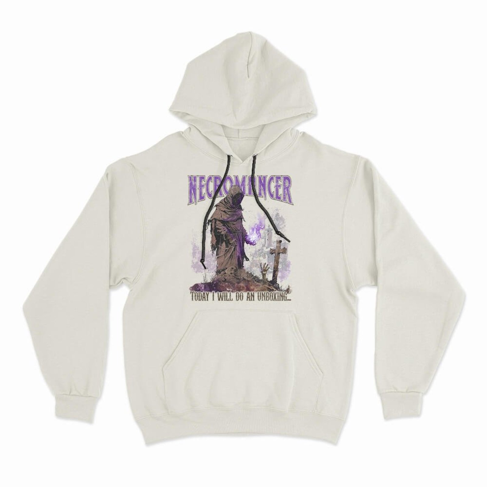 Moletom Com Capuz Necromancer - Off White - Casual - Studio Geek