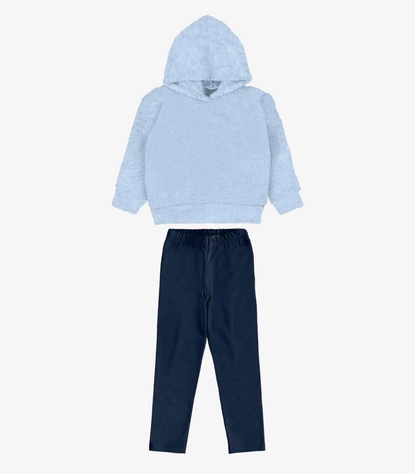 Infantil - Conjunto Blusão Com Legging Menina Rovi Azul