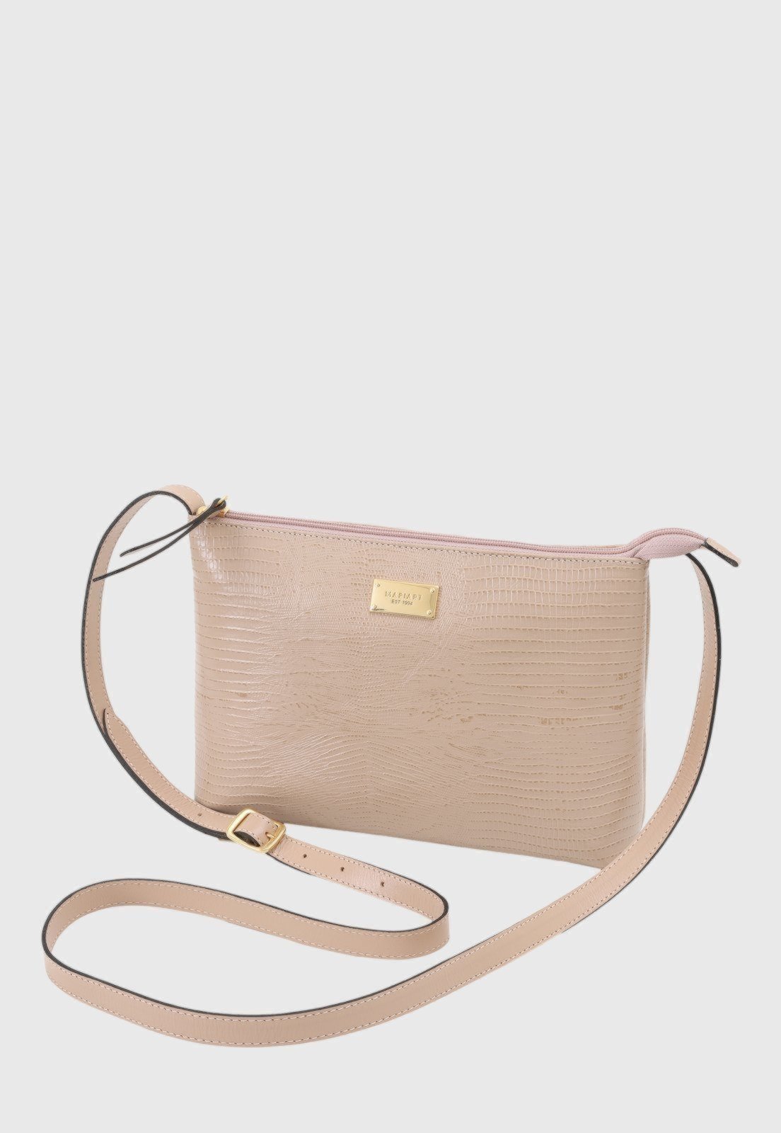 Bolsa Transversal Couro Mariart 2190MRT Nude