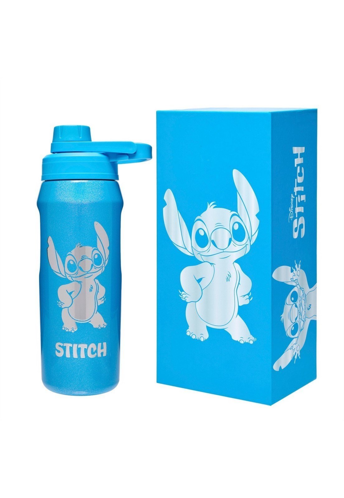 Infantil - Garrafa Térmica Stitch 550ml Inox Original Disney
