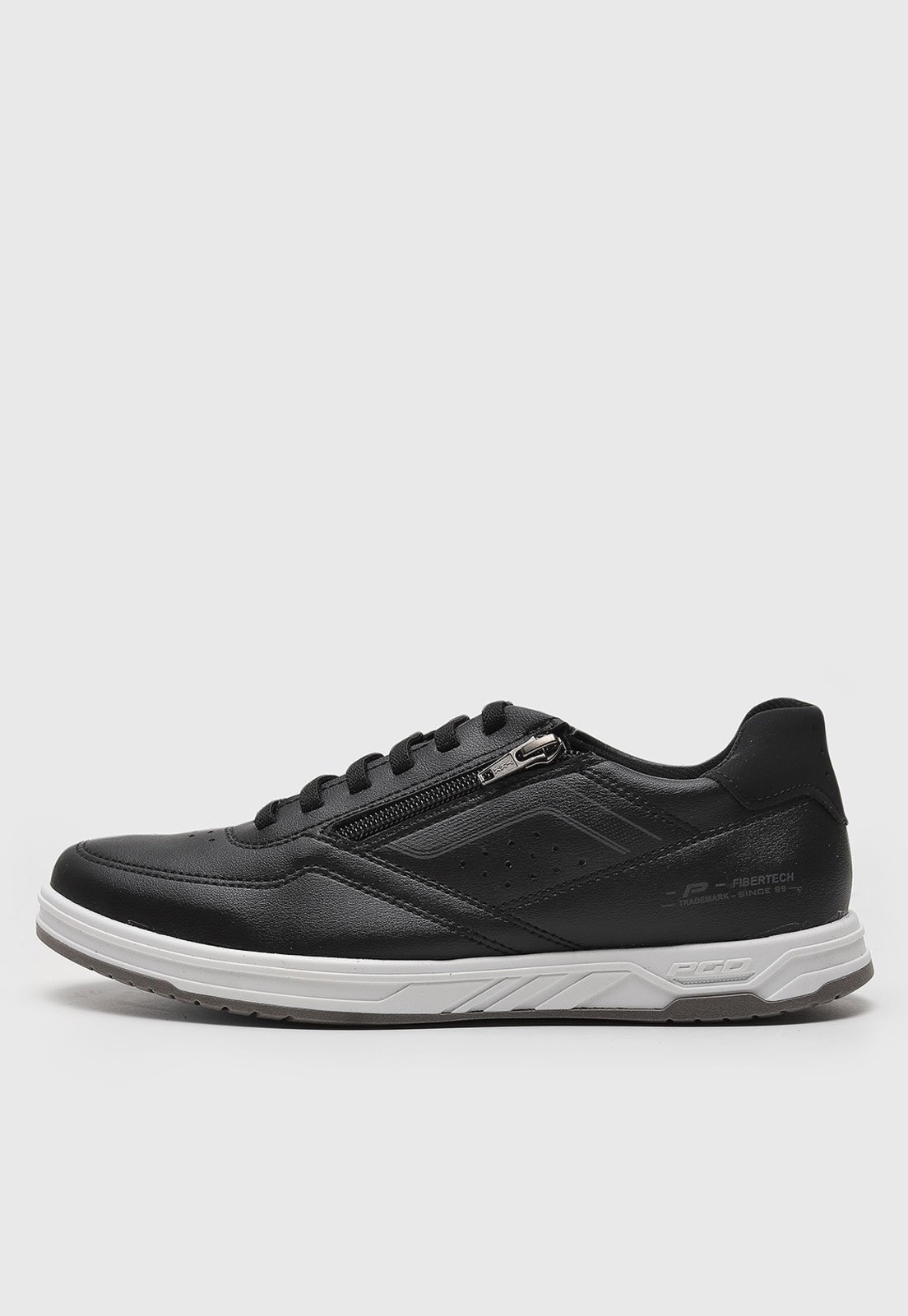 Tênis Pegada Zíper Lateral Preto