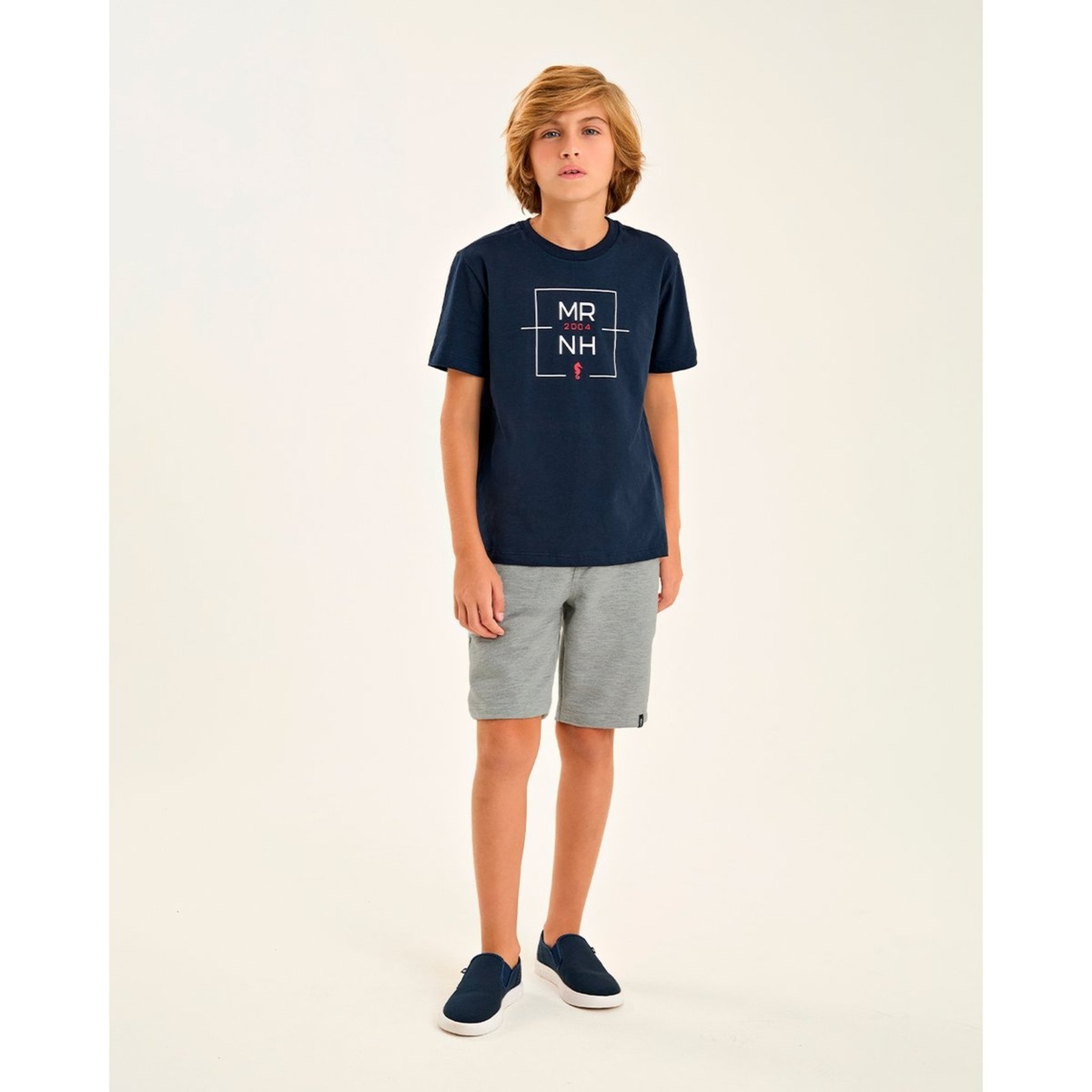 Infantil - Conjunto Masculino Camiseta e Bermuda Moletinho