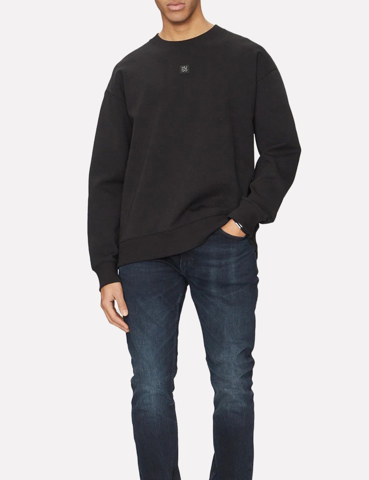 Blusa Hugo Boss Masculina Moletom Regular Dettil Preta