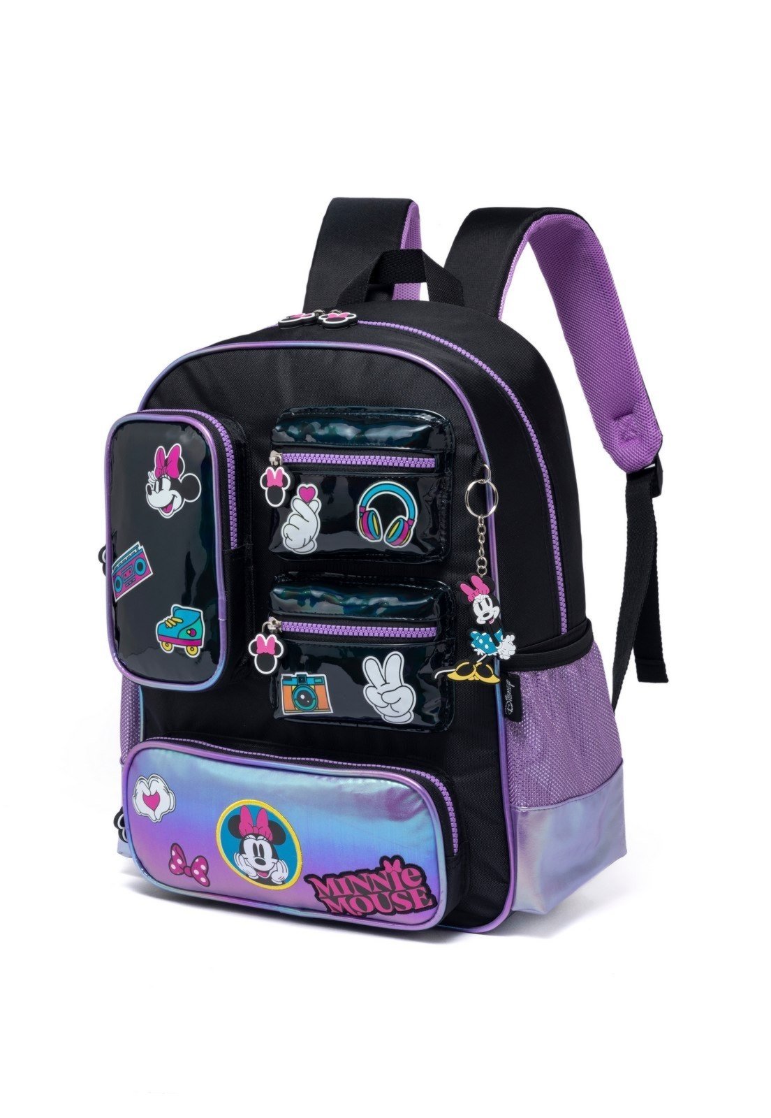 Infantil - Kit Mochila Lancheira Estojo Rodinha MInnie Resistente Disney