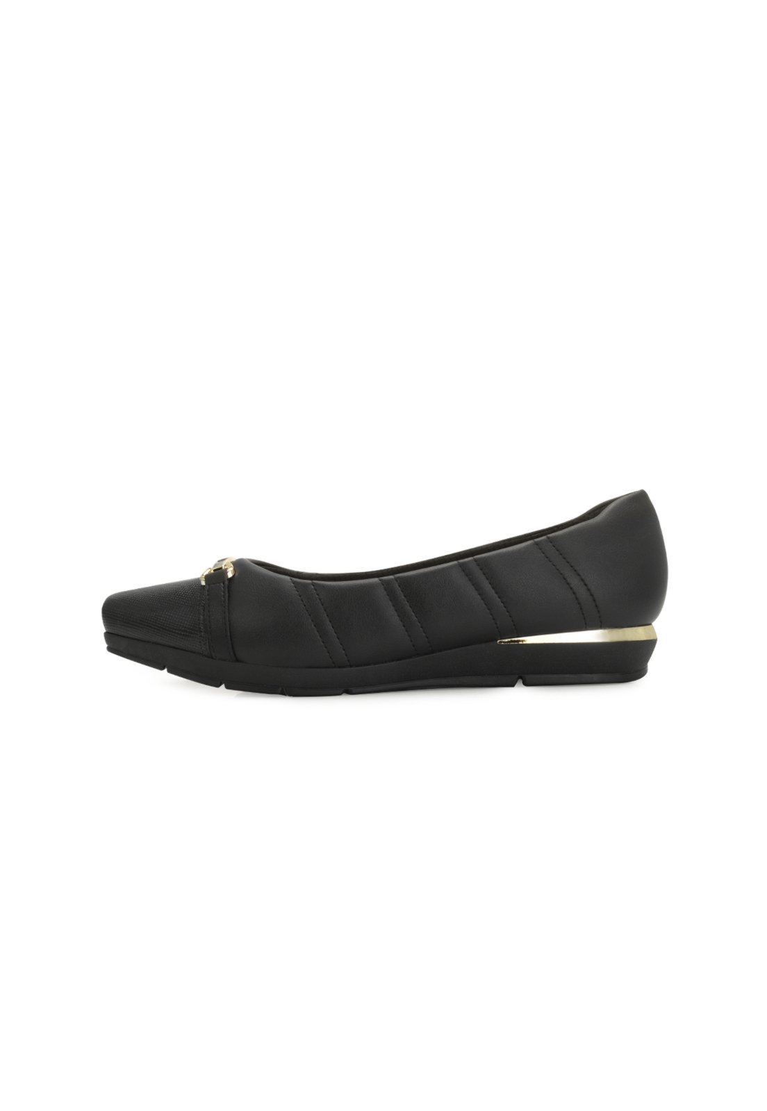 Vista 3 Sapato Piccadilly e Meia PD25-14732 Dourado preto Piccadilly preto