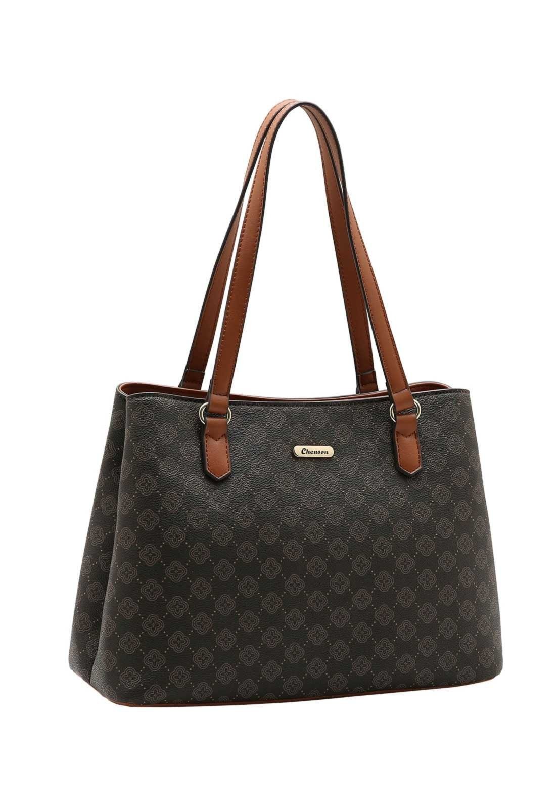 Bolsa Feminina Chenson Ombro Elemento Gráfico 3485880 Café