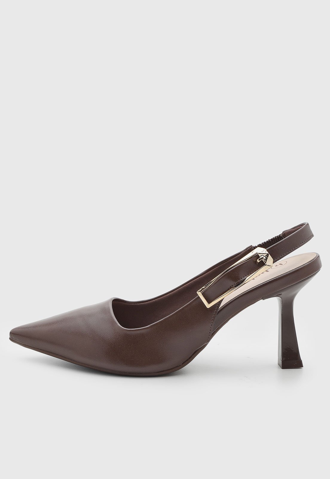 Scarpin Feminino cê Bico Fino Slingback Marrom