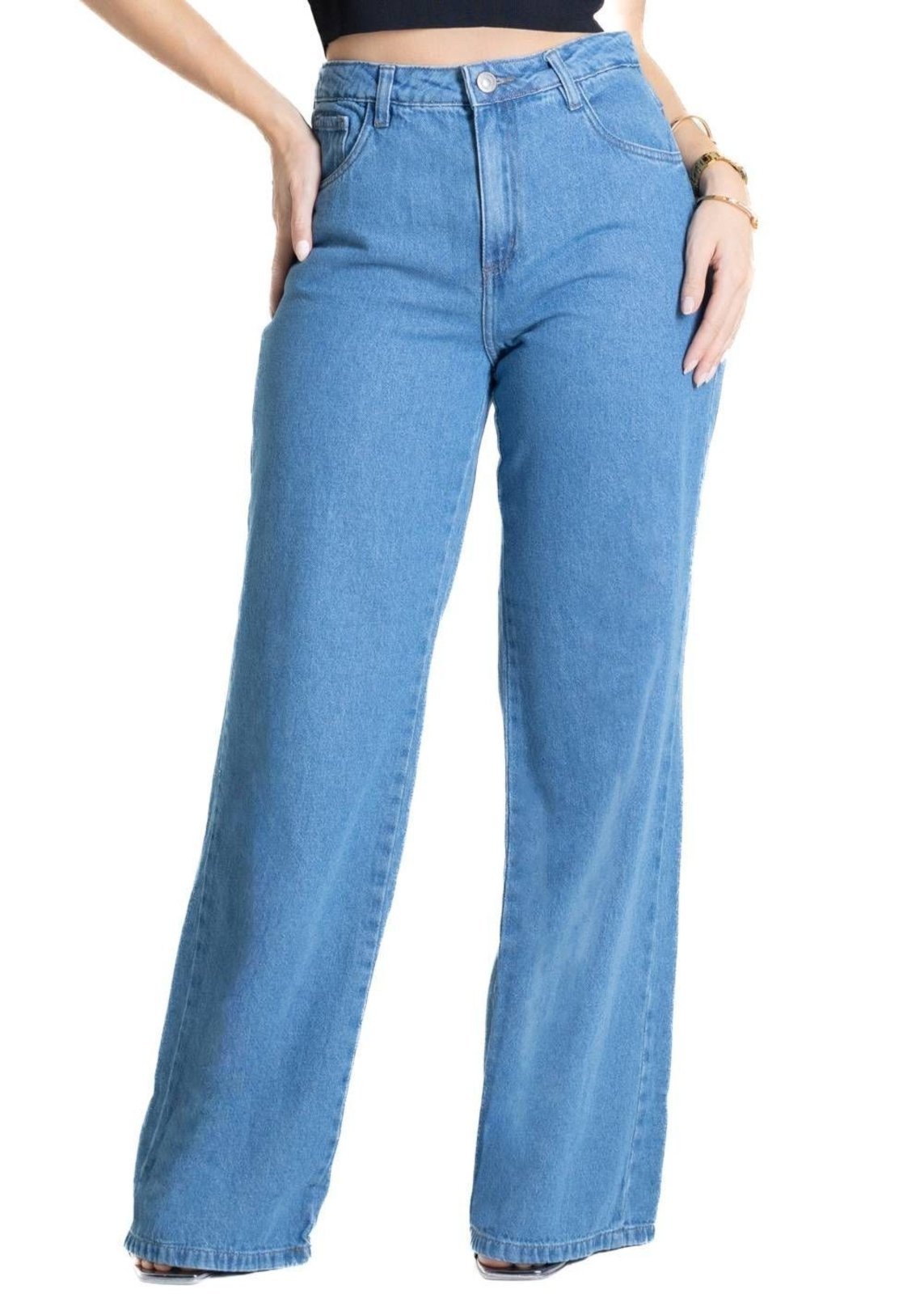 Calça Jeans Sawary Wide Leg – 280367 – Azul – Sawary