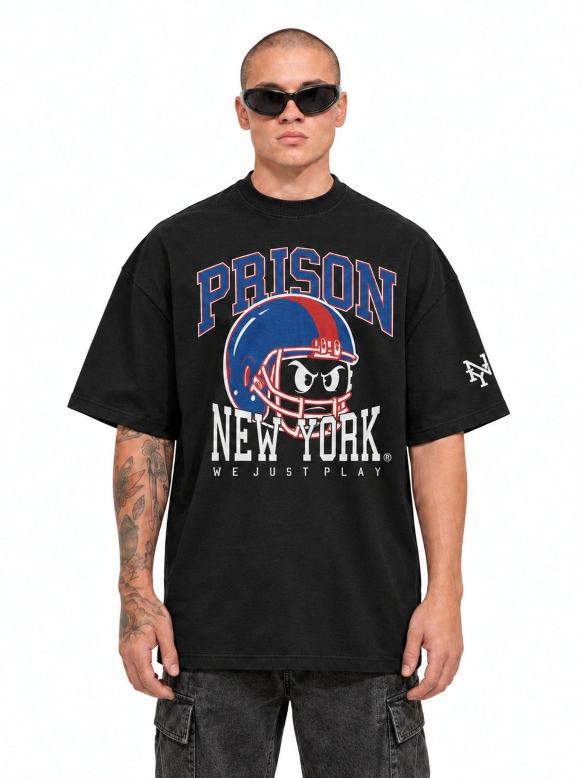 Camiseta futebol americano oversized NY Kickoff Football Preto