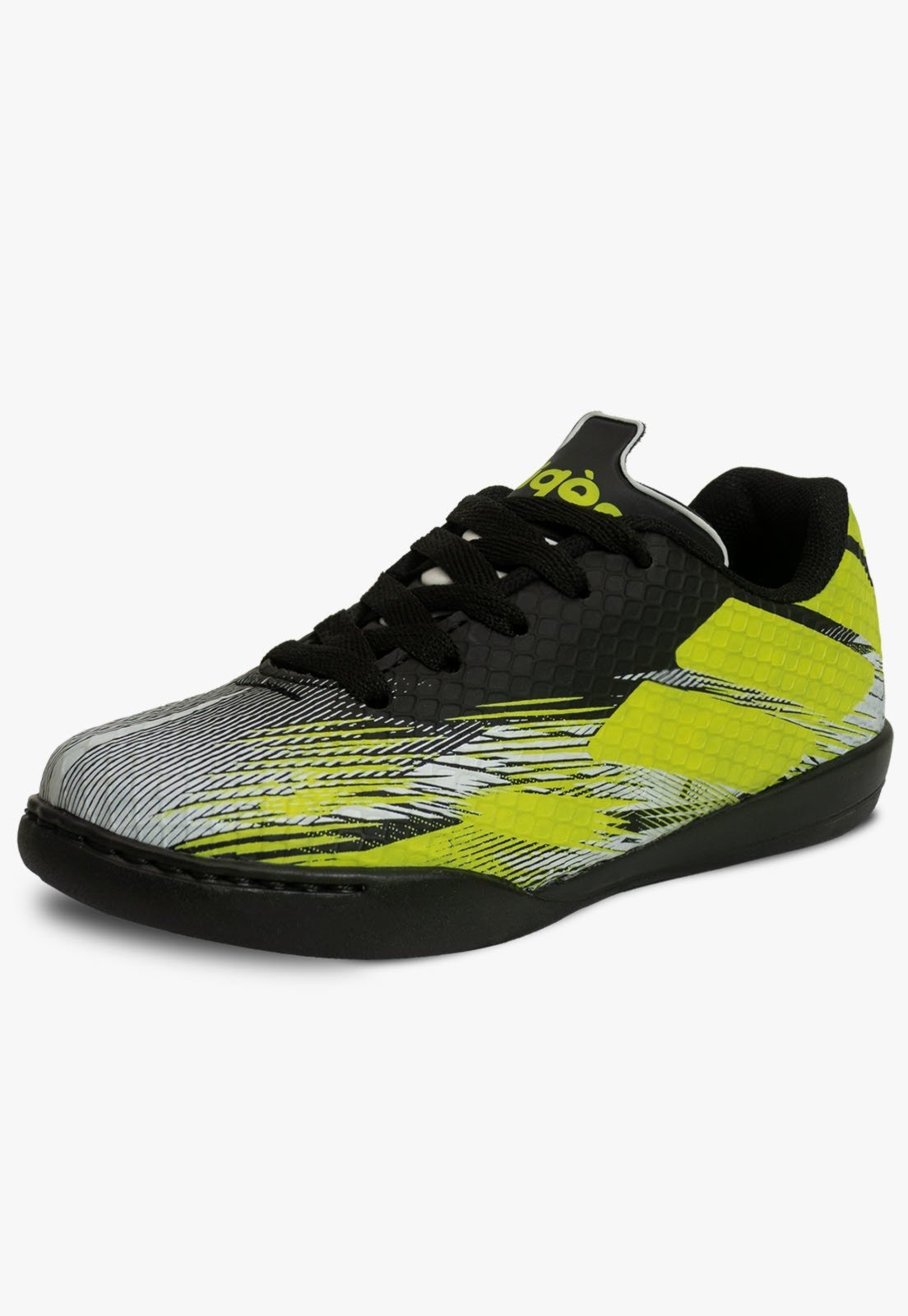 Vista 2 Infantil - Chuteira Futsal Pópidi amarelo/preto Pópidí amarelo/preto