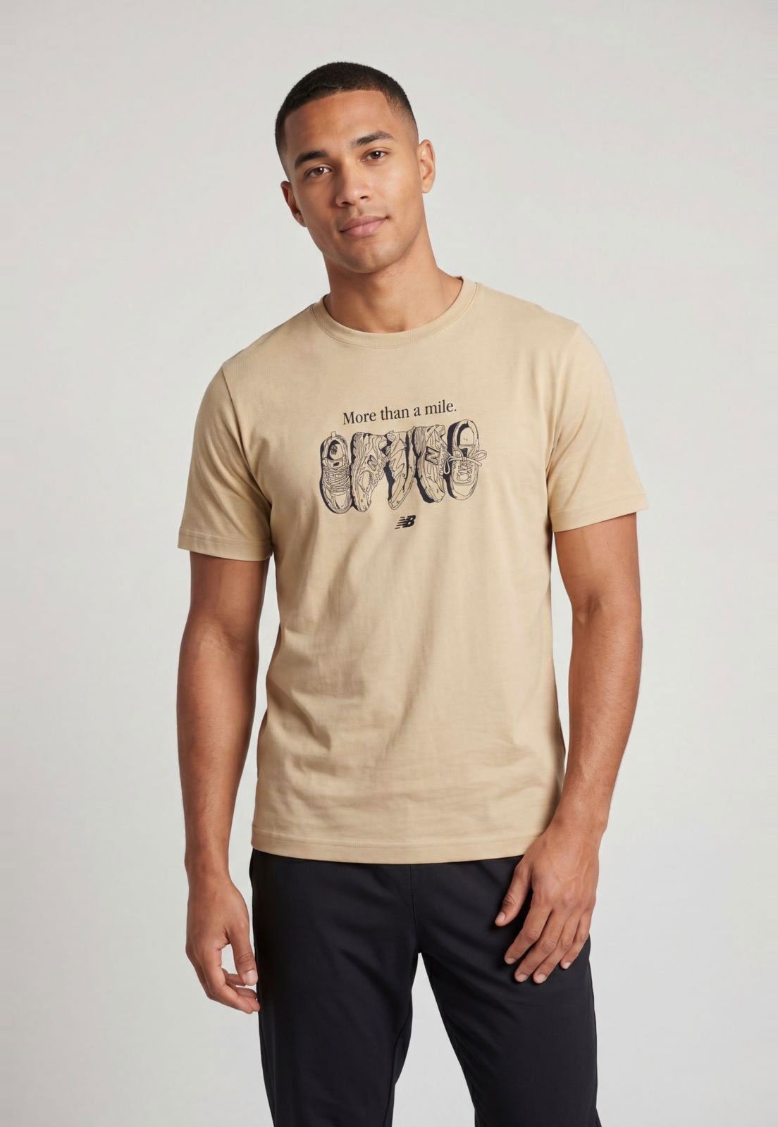 Camiseta Masculina New Balance Nb Miler Bege