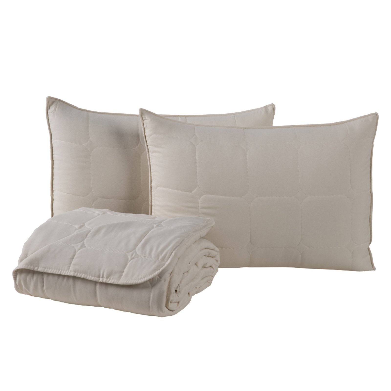 Kit Cobre Leito Colcha Casa Scarpa Speciale Queen Matelado Toque Acetinado 400 Fios 3 Peças Palha