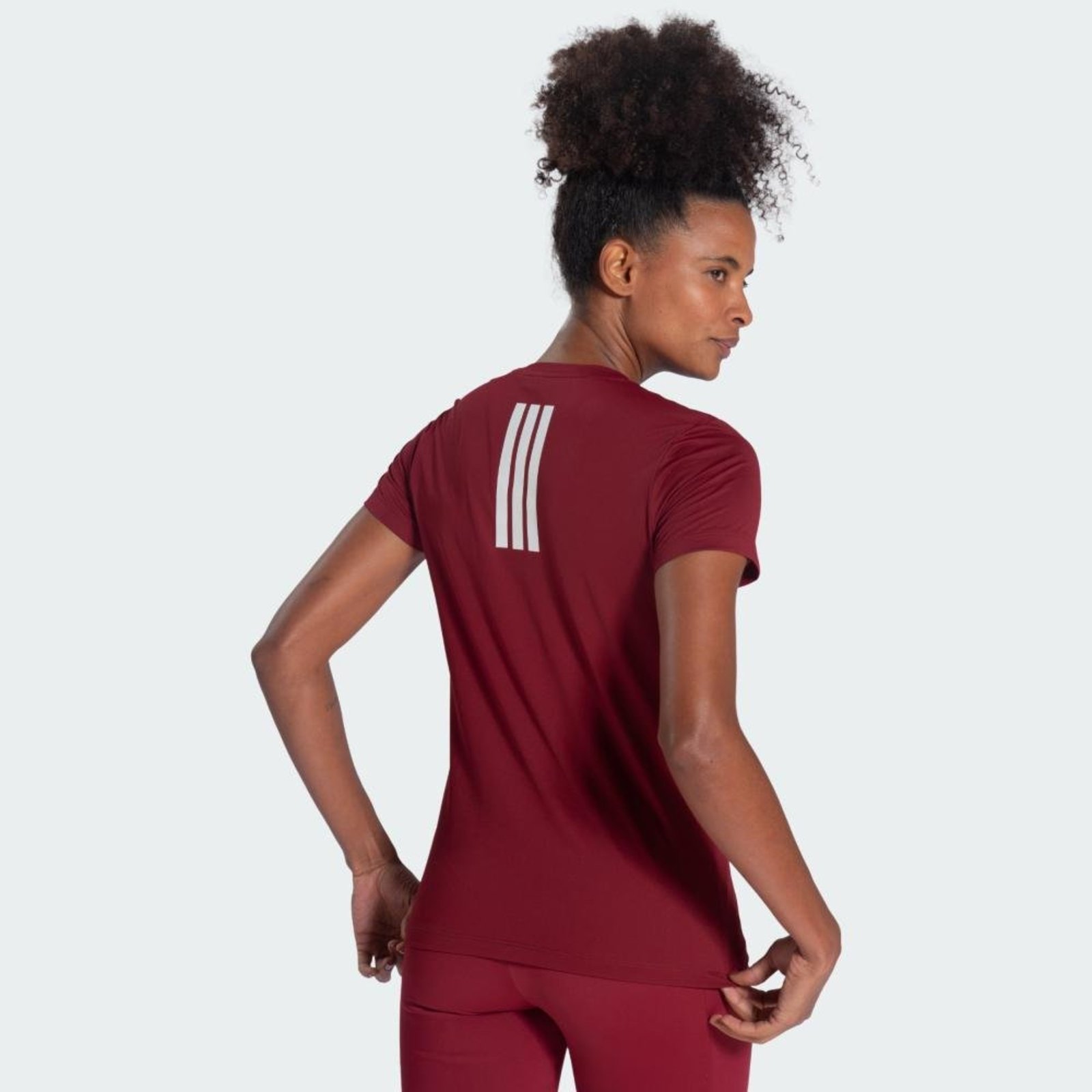 Camiseta de Poliamida 3S adidas Performance Vinho