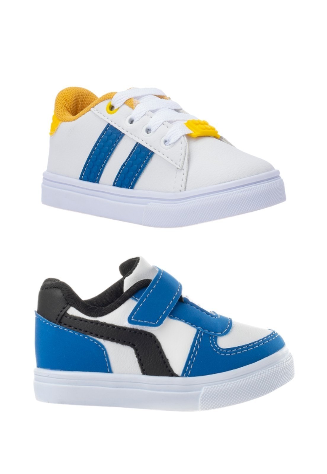 Infantil – Combo 2 Pares Tenis Casual Menino Funfy Confortavel Amarelo