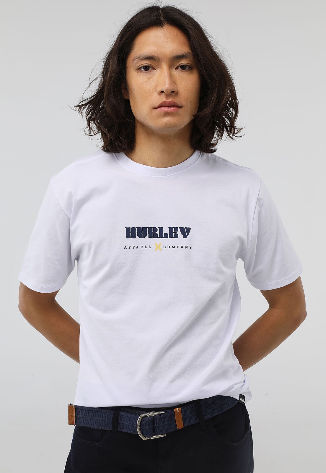 Camiseta Hurley Reta Surf Noise Branca