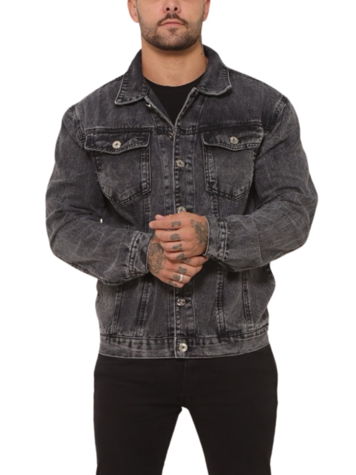 Jaqueta Masculina Jeans Light Grafite Escuro