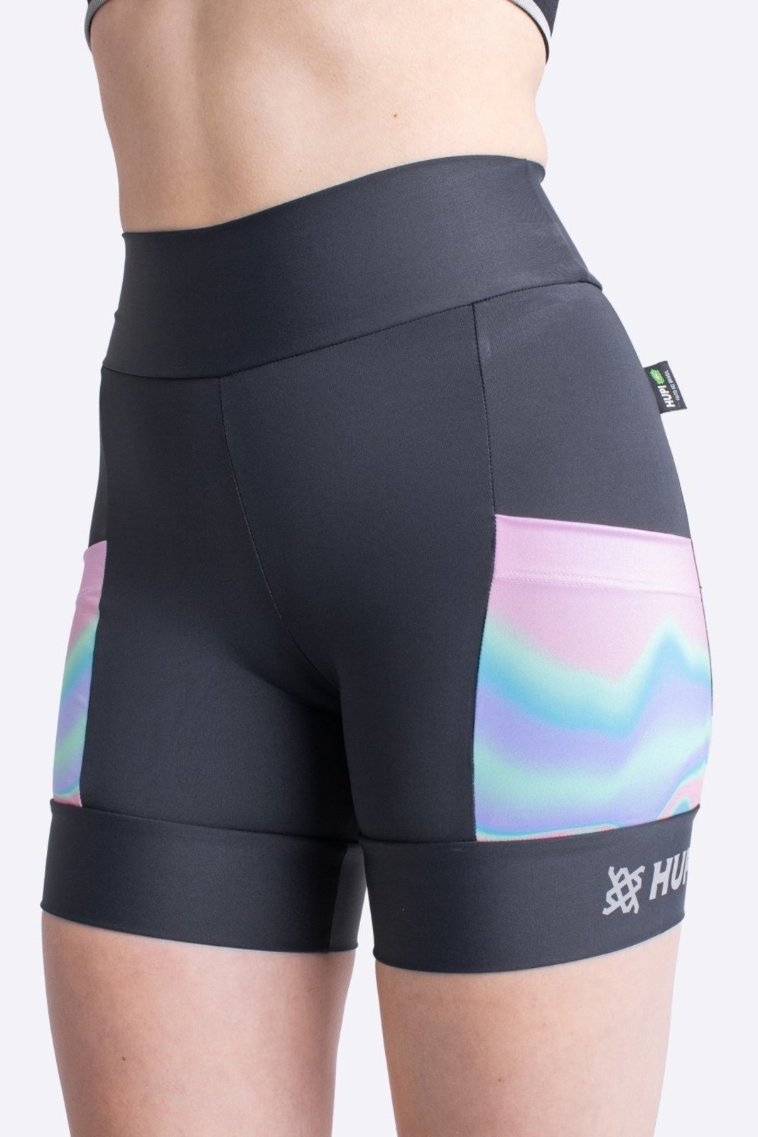 Bermuda de Compressao HUPI Feminina Run Curta Boreal Preto