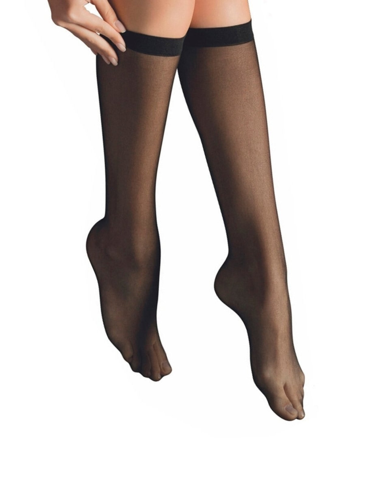 Vista 3 Kit 10 Pares de Meias 3/4 Fio 15 Selene 9040 preto SELENE preto