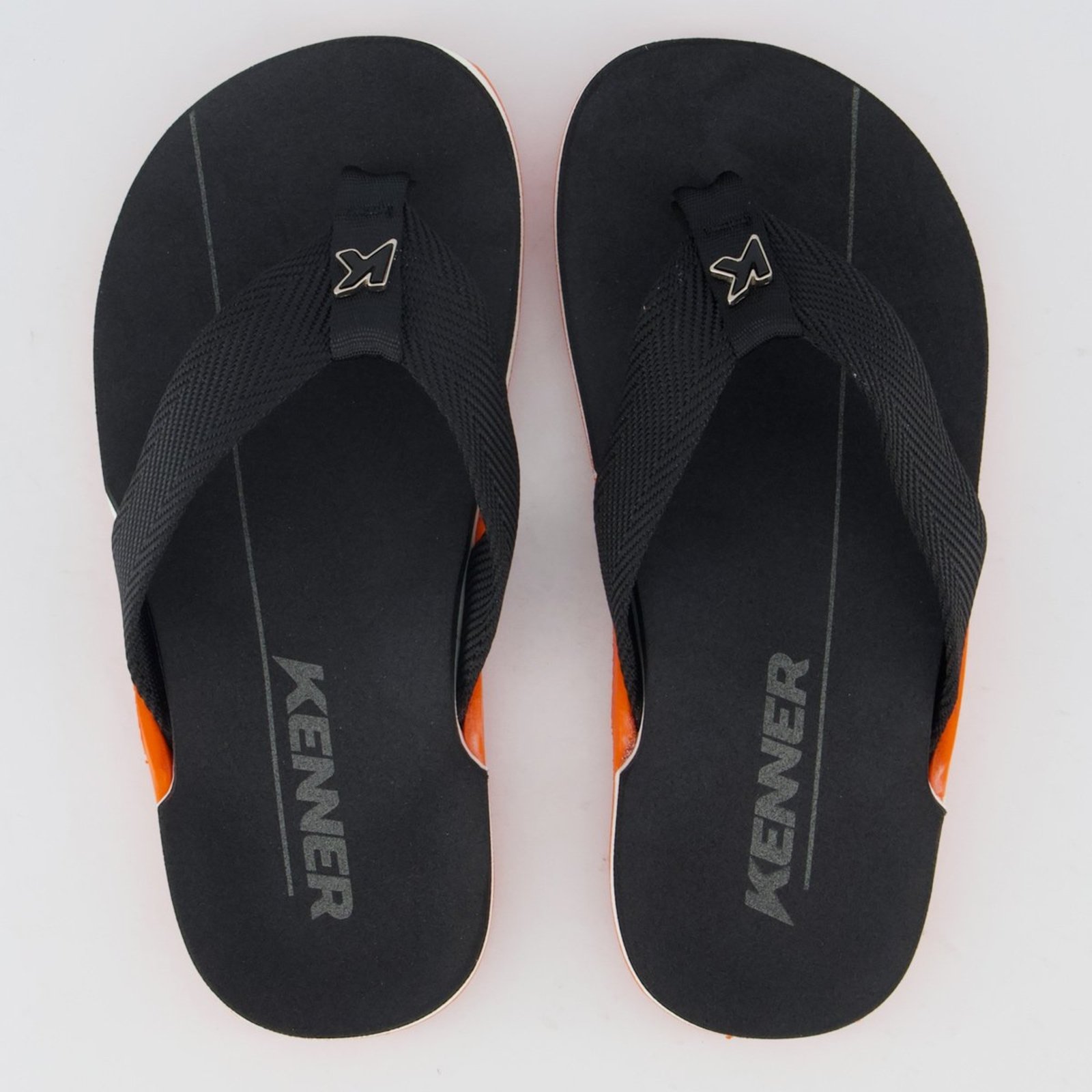 Infantil - Chinelo Kenner NK6 Preto e Laranja