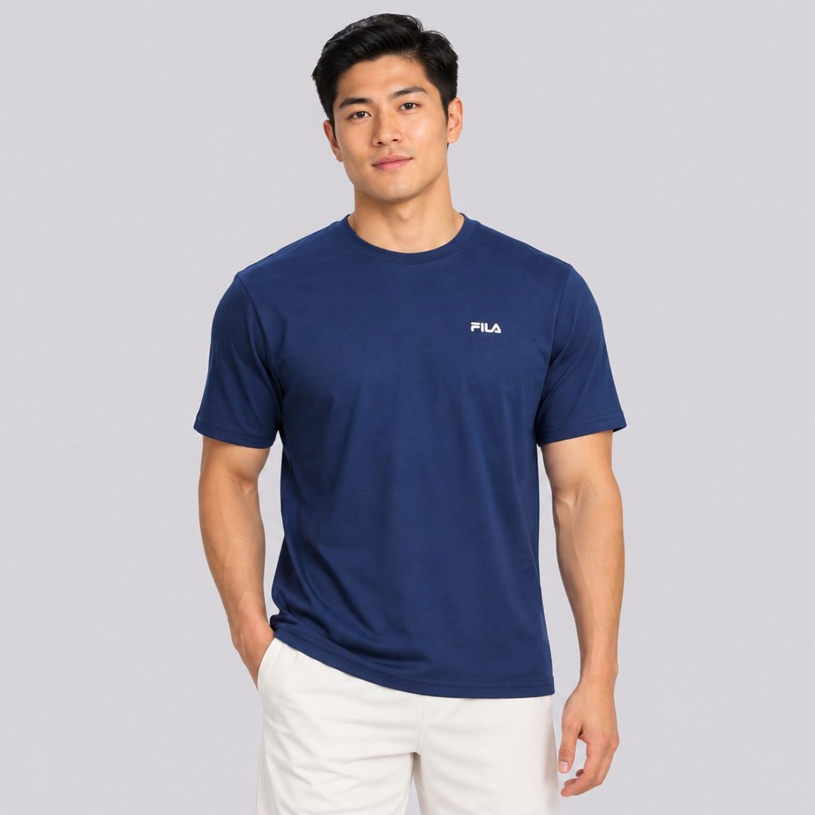 Camiseta Fila Regular Classic Azul Marinho