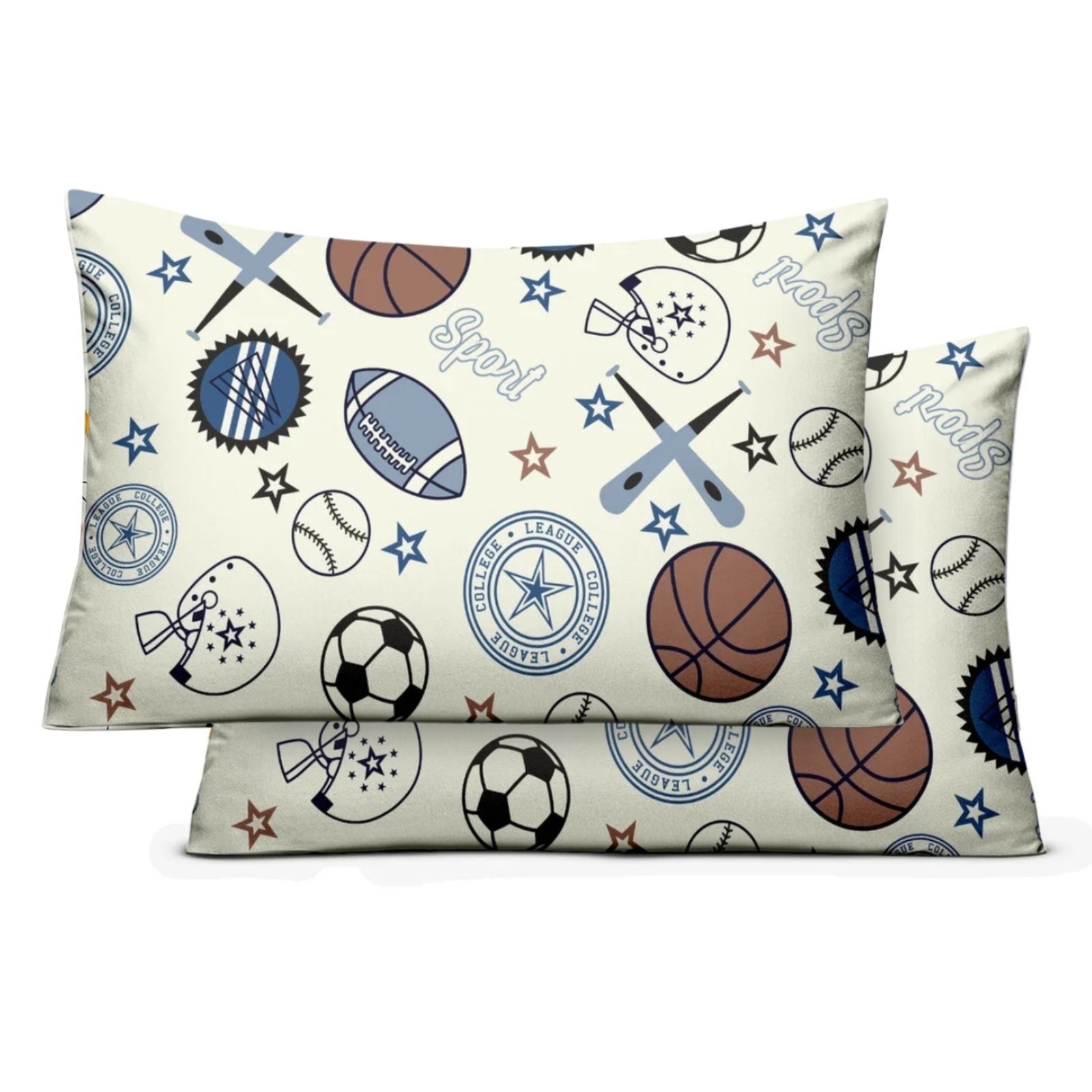 Kit 2 Fronhas Malha Soft Algodao Egipcio Sports Azul