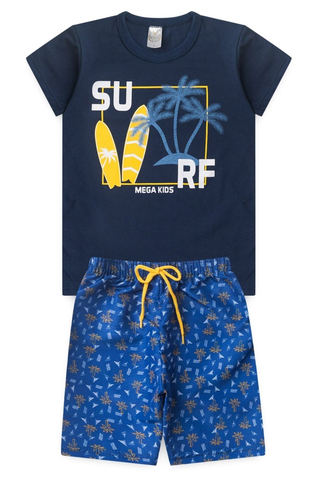 Infantil – Conjunto Verão Masculino Surf Marinho – Mega