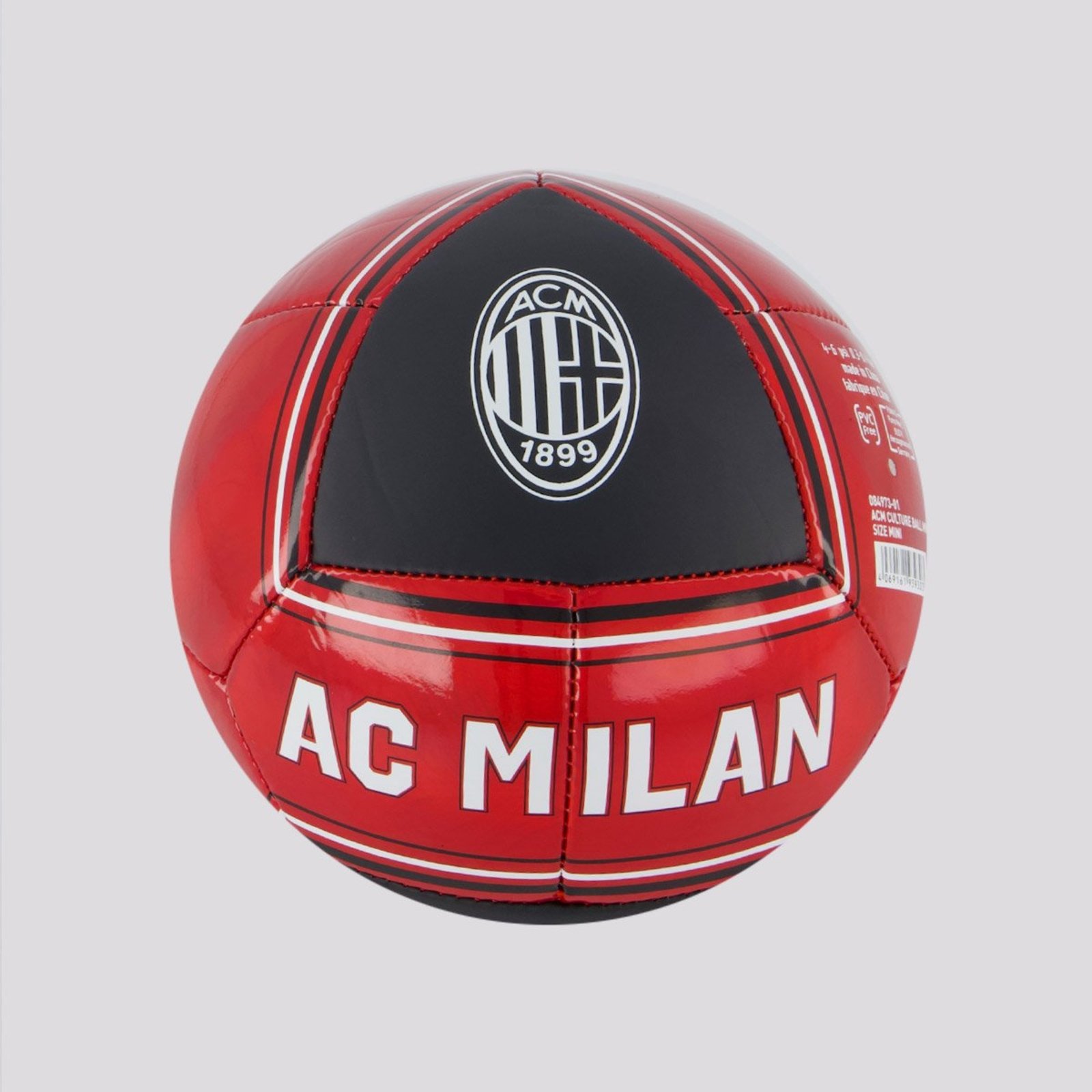 Mini Bola Puma Milan Culture Vermelha e Preta