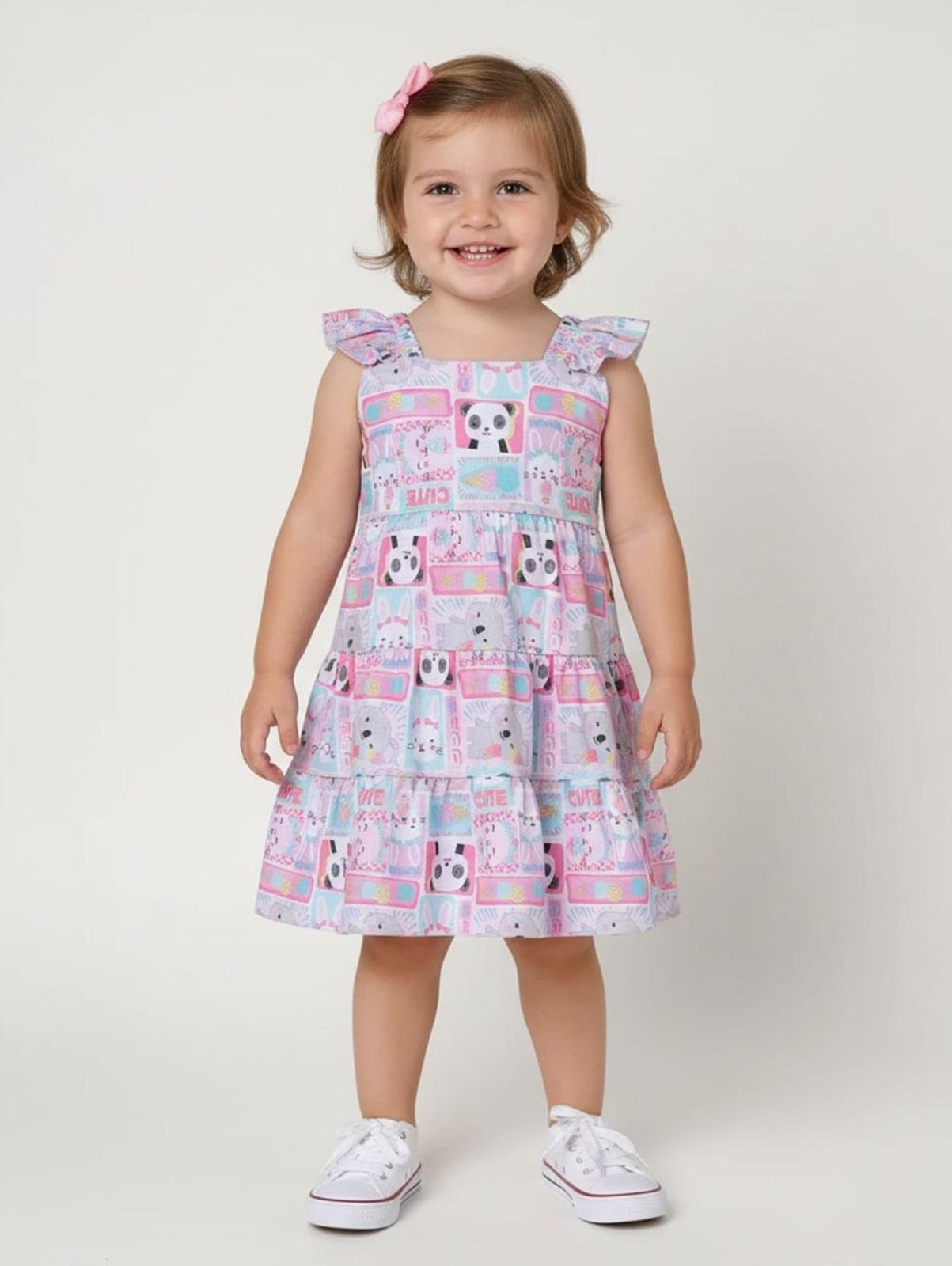 Vestido Texturizado Para Menina - PINK