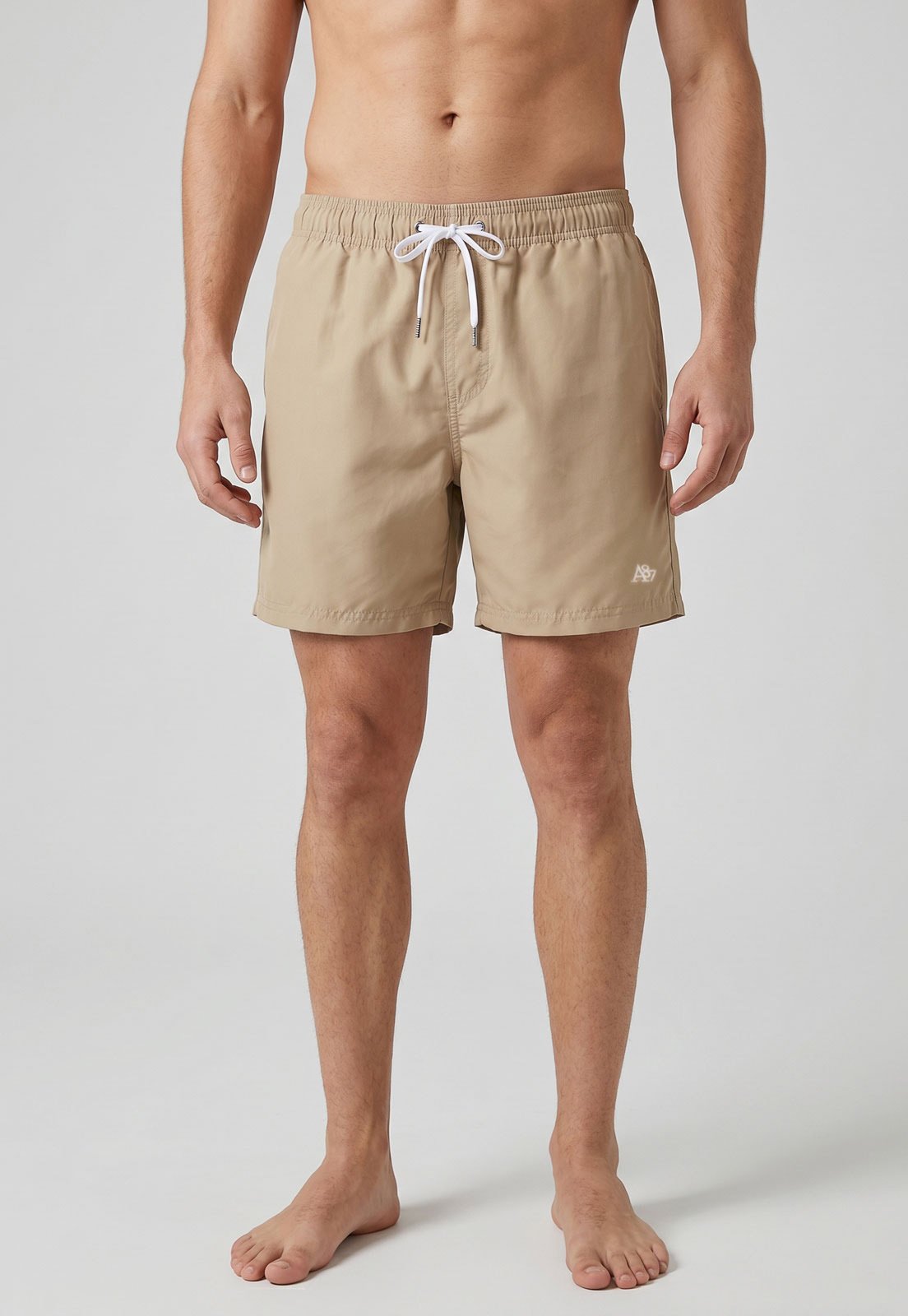 Short de Banho Masculino Aeropostale Logo Bege