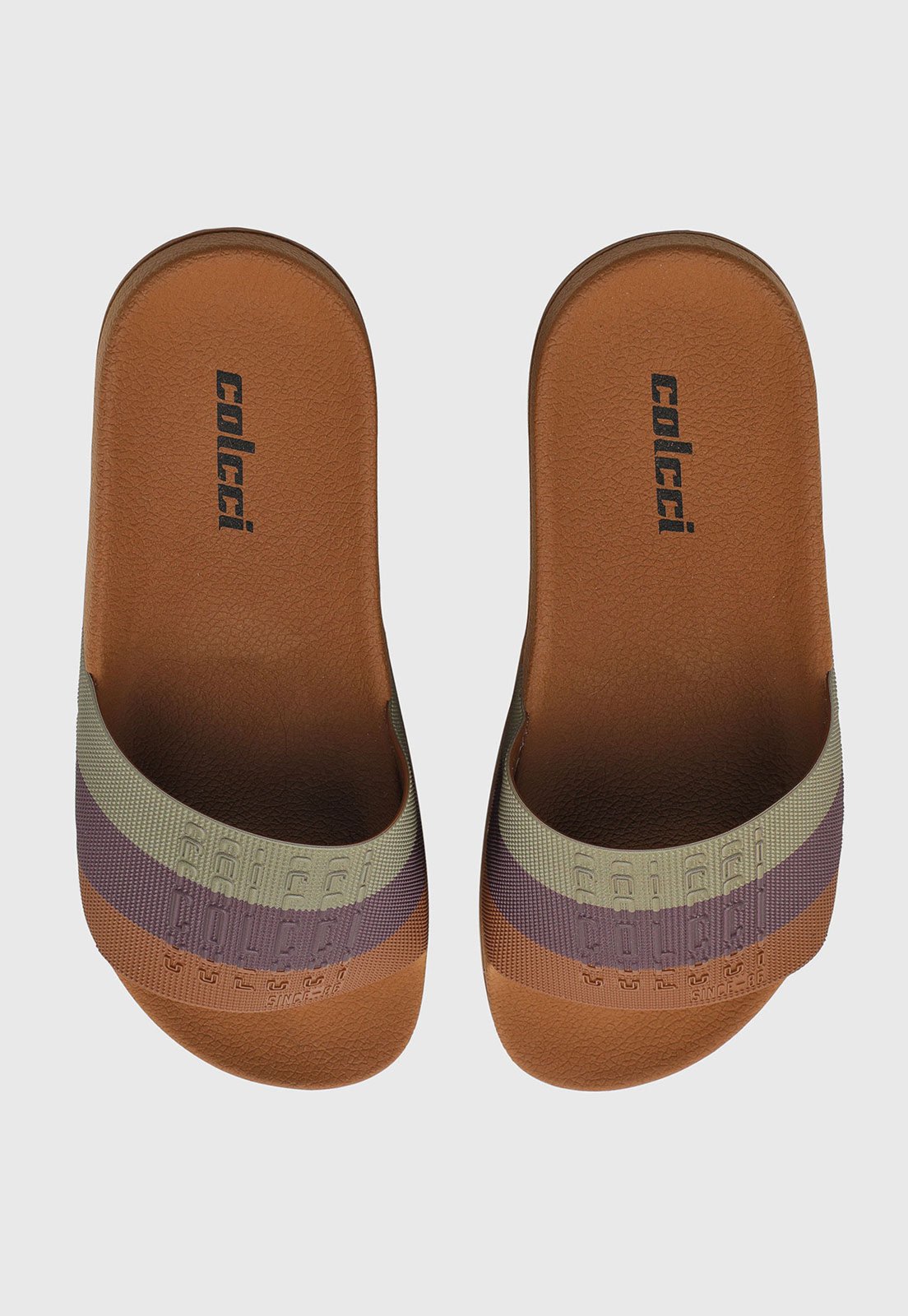 Chinelo Masculino Colcci Slide Camel