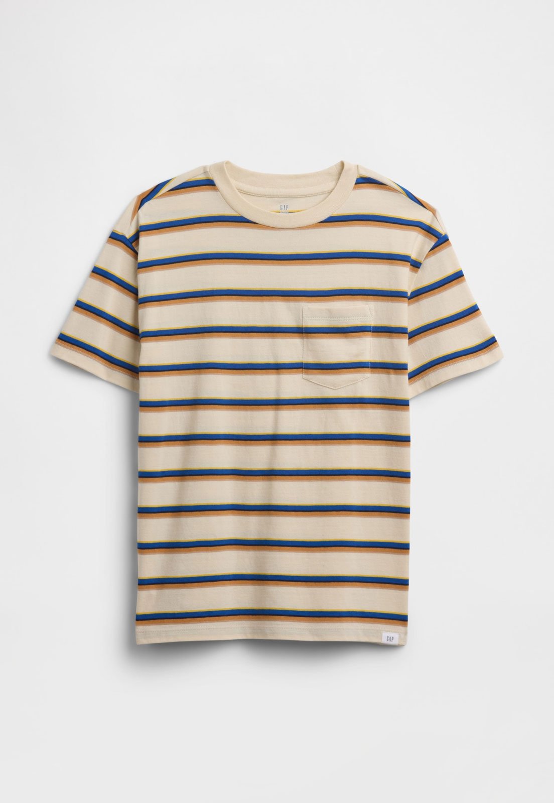Infantil - Camiseta GAP Listrada Bolso Bege