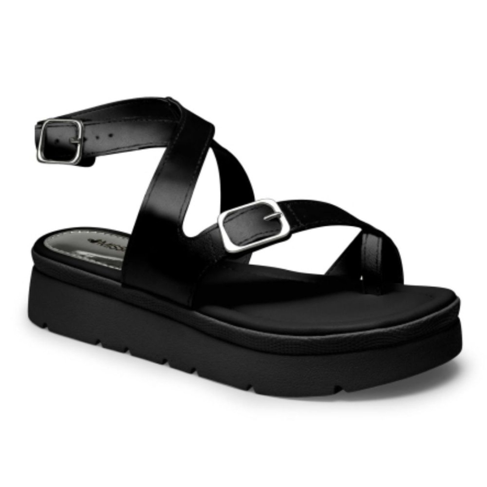 Vista 2 Sandália Feminina Flatform Mississipi MF preto preto