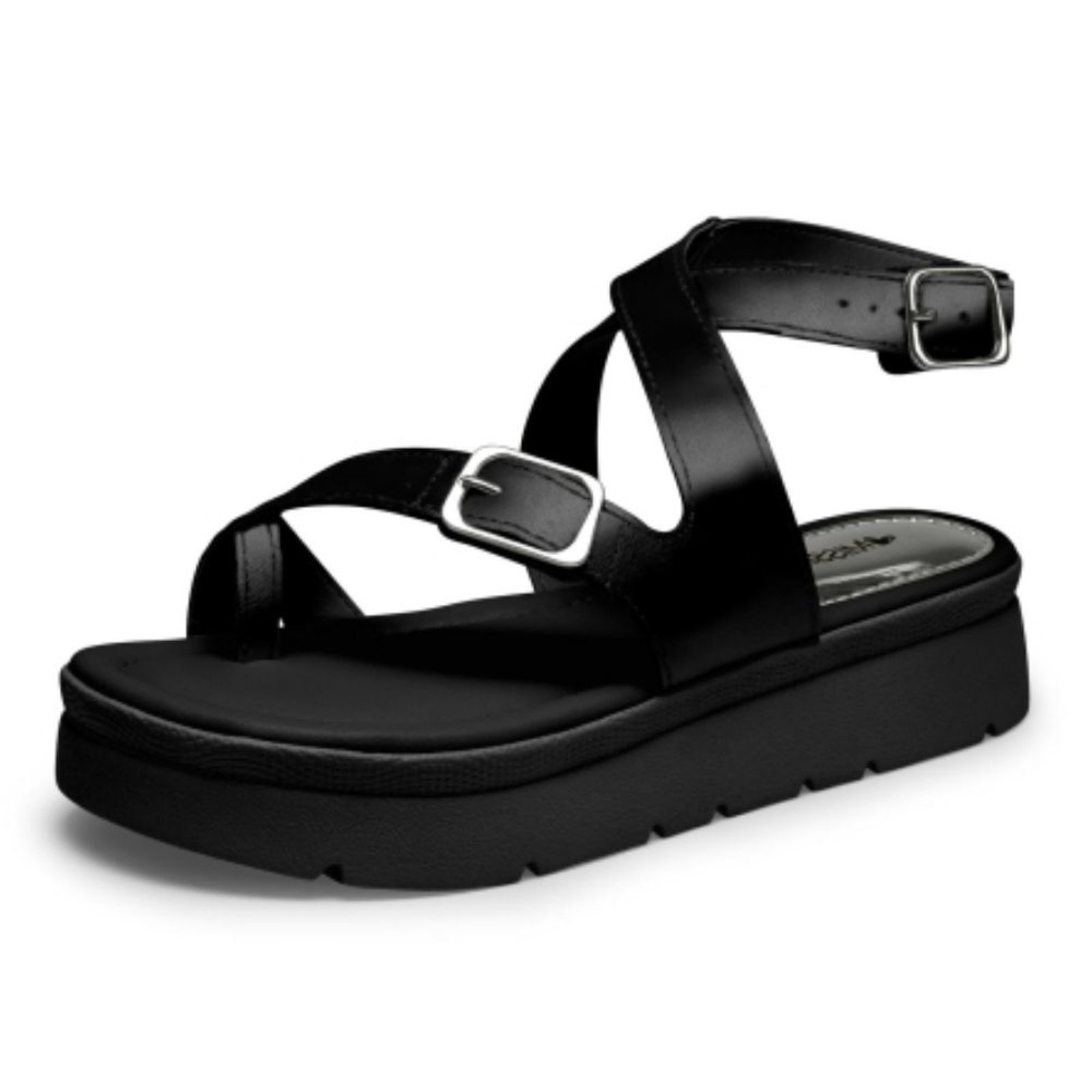 Vista 3 Sandália Feminina Flatform Mississipi MF preto preto