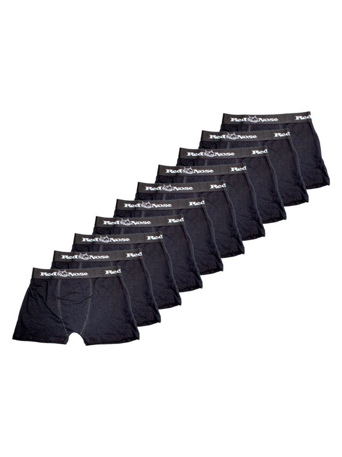 Kit com 10 Cuecas Boxer Red Nose 320 Preto
