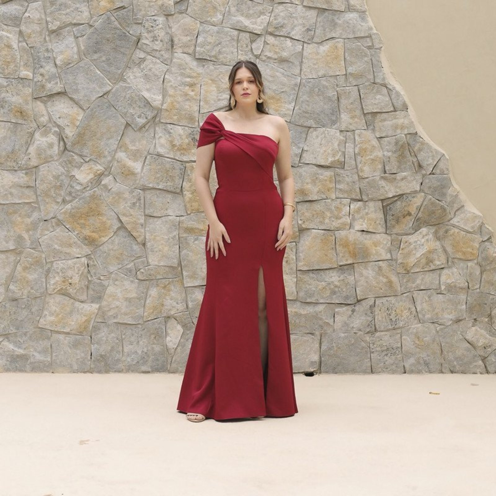 Vestido Auston Amber Bordô