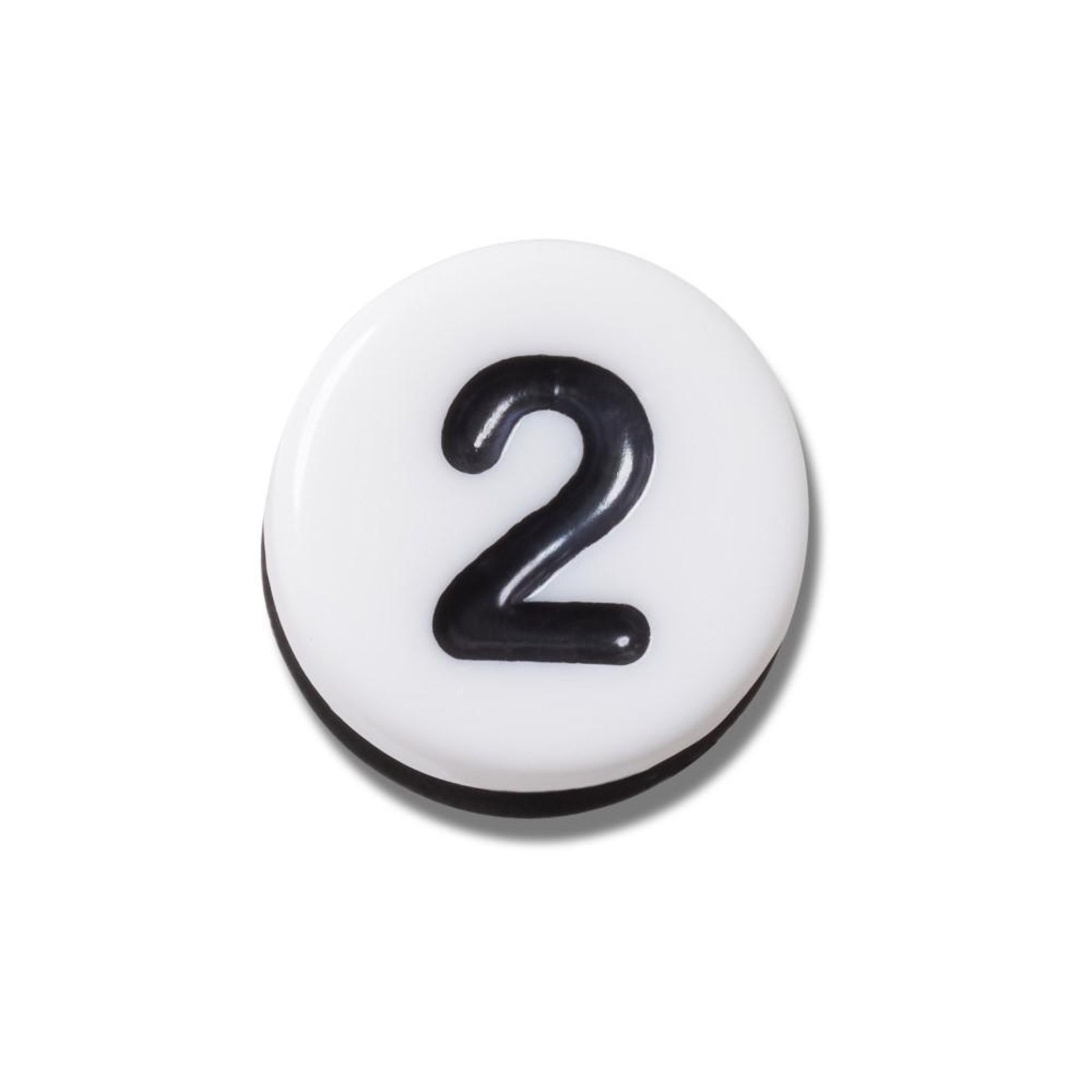 Vista 2 Infantil - Jibbitz™ Número 2 Pequeno Crocs branco